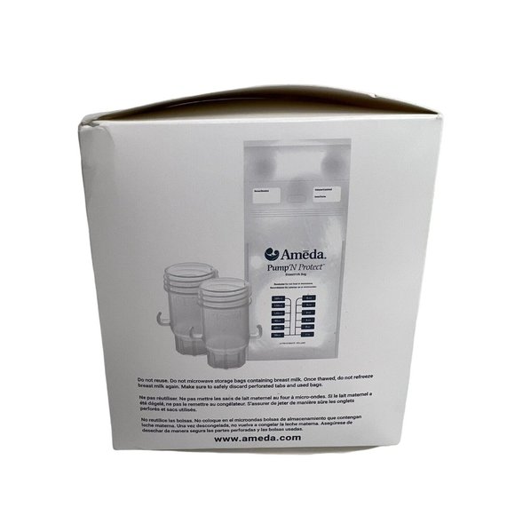 Ameda Pump N Protect Breast Milk Storage Bags And Adapters 6oz Or 180ml 150 Bags - Picture 6 of 12